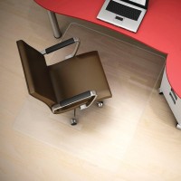 Deflecto Polycarbonate Hardfloor Economat Clear Chair Mat, Hard Floor Use, Rectangle, Straight Edge, 45