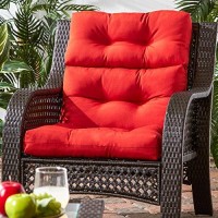 Greendale Home Fashions Indoor/Outdoor High Back Chair Cushion, Salsa