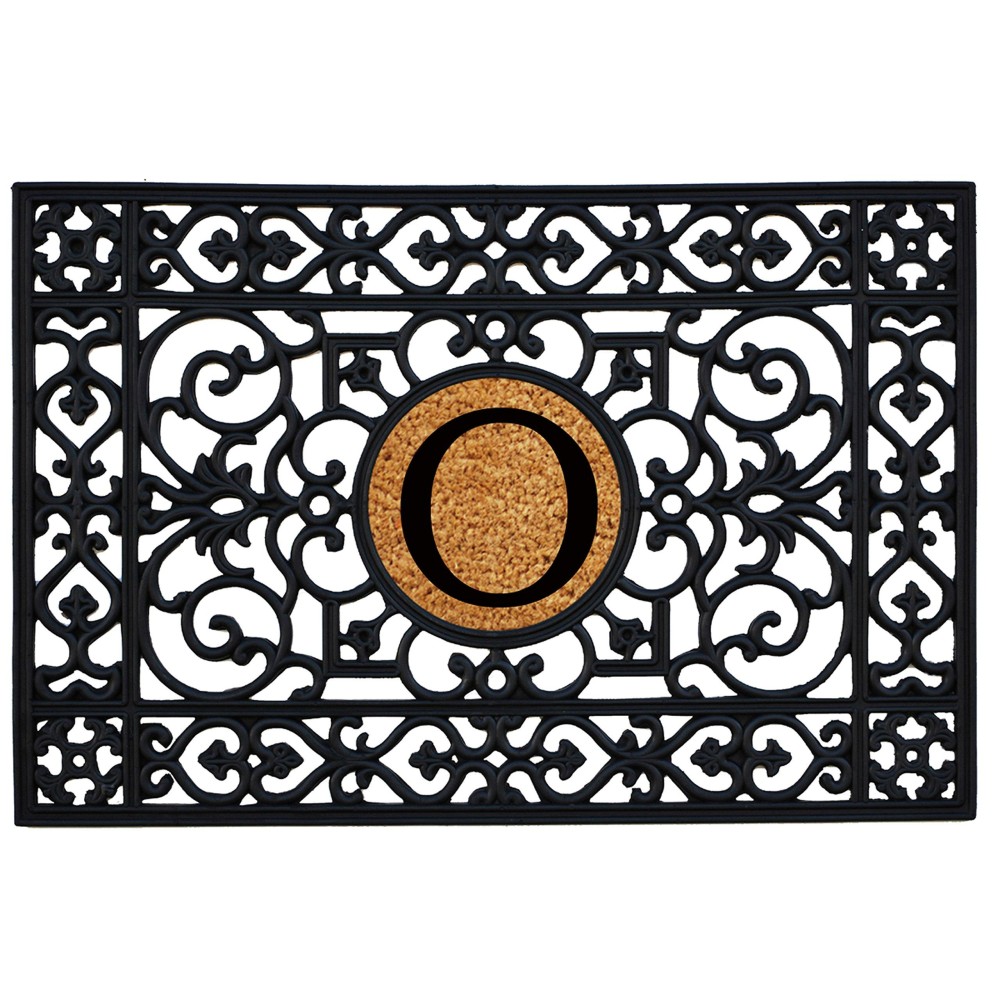 Calloway Mills 160012436O Rubber Monogram Insert Doormat 2 X 3 Letter O