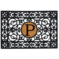 Calloway Mills 160012436P Rubber Monogram Insert Doormat 2 X 3 Letter P