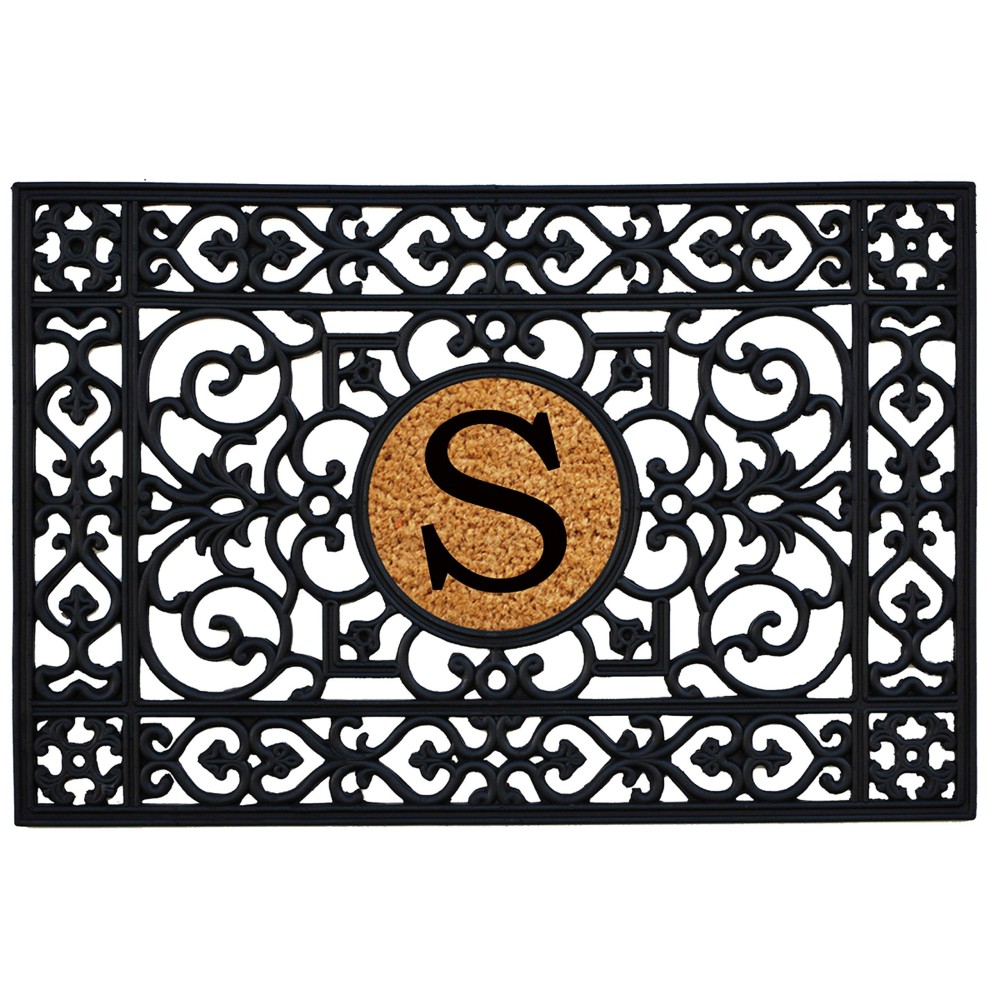 Calloway Mills 160012436S Rubber Monogram Insert Doormat 2 X 3 Letter S