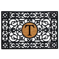 Calloway Mills 160012436T Rubber Monogram Insert Doormat 2 X 3 Letter T