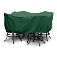 Koverroos Weathermax 65251 Large Bar Set Cover With Umbrella Hole 84Inch Diameter By 40Inch Height Forest Green