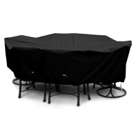 Koverroos Weathermax 77252 Medium Rectangular Dining Set Cover 94 By 64 By 28Inch Black