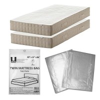 Uboxes Twin Size Mattress Covers 40 X 12 X 86 Clear 2 Pack