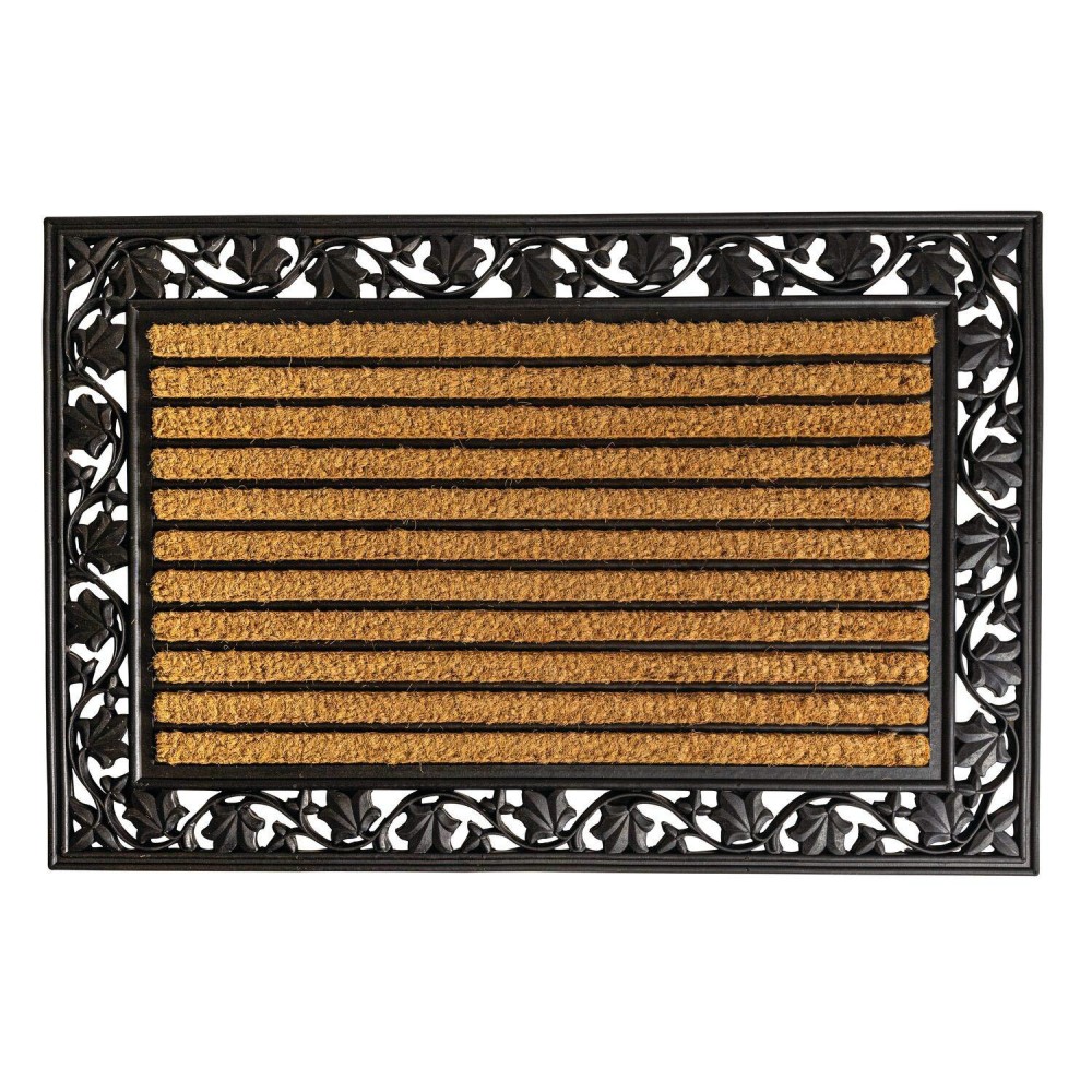 Notrax Ivy Leaf Rubberbacked Natural Coir Doormat Entry Mat For Indoor Or Outdoor Use 24 X 36 C04 C04S2436Il Brown