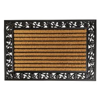 Notrax Ivy Leaf Rubberbacked Natural Coir Doormat Entry Mat For Indoor Or Outdoor Use 24 X 36 C04 C04S2436Il Brown