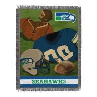 Northwest Nfl Seattle Seahawks Unisexadult Woven Tapestry Throw Blanket 48 X 60 Vintage