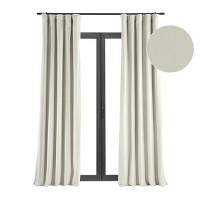 Hpd Half Price Drapes Signature Velvet Thermal Blackout Curtains For Living Room 84 Inch Long 1 Panel Rod Pocket Insulated Bla