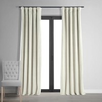 Hpd Half Price Drapes Signature Velvet Thermal Blackout Curtains For Living Room 84 Inch Long 1 Panel Rod Pocket Insulated Bla