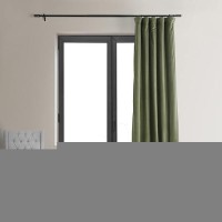 Hpd Half Price Drapes Signature Velvet Thermal Blackout Curtains For Living Room 108 Inch Long 1 Panel Rod Pocket Insulated Bl