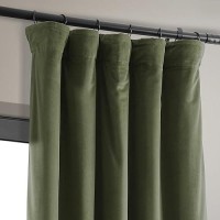 Hpd Half Price Drapes Signature Velvet Thermal Blackout Curtains For Living Room 120 Inch Long 1 Panel Rod Pocket Insulated Bl