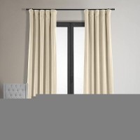 Hpd Half Price Drapes Signature Velvet Thermal Blackout Curtains For Living Room 120 Inch Long 1 Panel Rod Pocket Insulated Bl