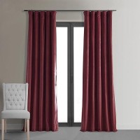 Hpd Half Price Drapes Signature Velvet Thermal Blackout Curtains For Living Room 120 Inch Long 1 Panel Rod Pocket Insulated Bl