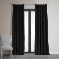 Hpd Half Price Drapes Signature Velvet Thermal Blackout Curtains For Living Room 96 Inch Long 1 Panel Rod Pocket Insulated Bla