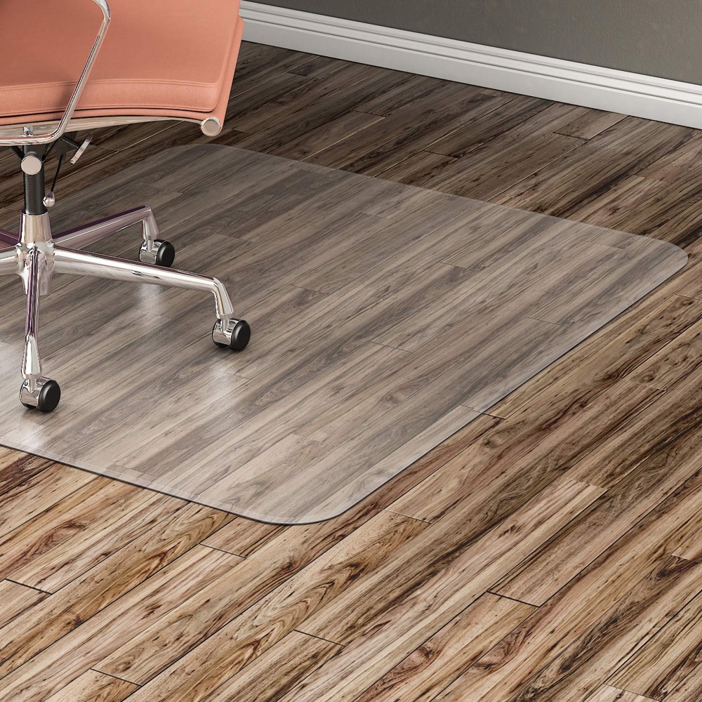 Lorell Llr82827 Nonstudded Design Hardwood Surface Chair Mat, 60X46 Inch