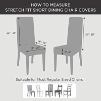 Surefit Stretch Jacquard Damask Dining Chair, Oyster