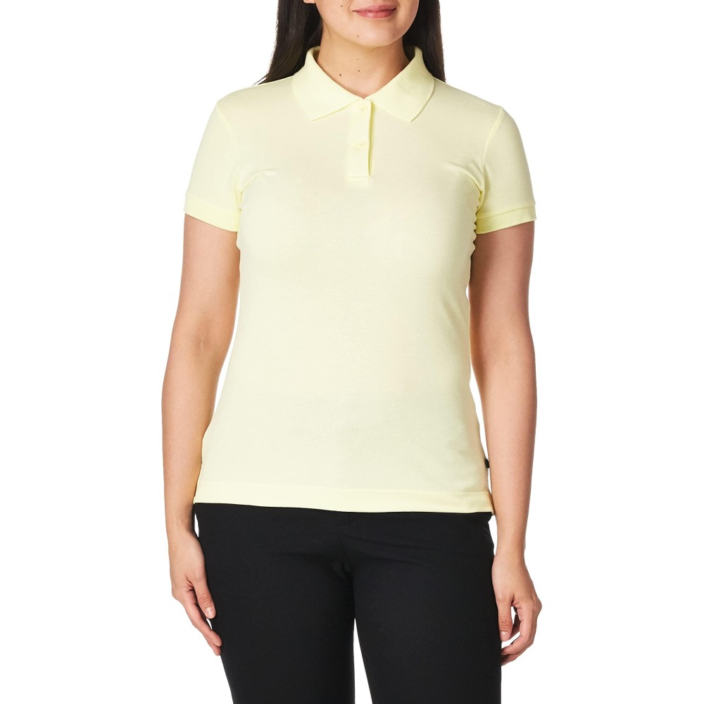 Lee Uniforms Juniors Stretch Pique Polo, Yellow, Large