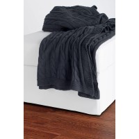 Rizzy Home TH0147 50x60 Gray Cable Knit Throws Throw