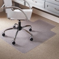 Es Robbins Everlife Anchor Bar Lipped Vinyl Chair Mat For High Pile Carpet, 45 By 53-Inch, Clear
