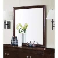 Louis Philippe Square Dresser Mirror Cappuccino