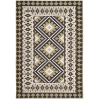 Safavieh Veranda Collection Area Rug 67 X 96 Chocolate Green Boho Design Nonshedding Easy Care Indooroutdoor