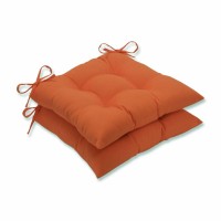 Pillow Perfect Pompeii Solid Indoor/Outdoor Wicker Patio Seat Cushion Reversible, Weather And Fade Resistant, Square Corner - 18.5