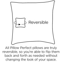 Pillow Perfect Forsyth Solid Indoor/Outdoor Lumbar Pillow Plush Fill, Weather And Fade Resistant, Lumbar - 11.5