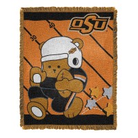 Officially Licensed Ncaa Oklahoma State Cowboys Fullback Jacquard Baby Throw Blanket 36 X 46 Multi Color