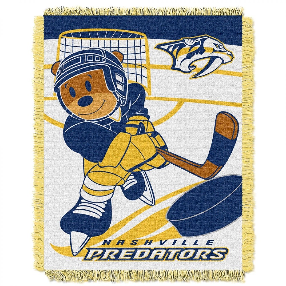 Nhl Nashville Predators Score Woven Jacquard Baby Throw 36 X 46