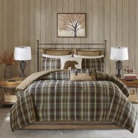 Woolrich Rustic Lodge Cabin Comforter Set All Season Down Alternative Warm Bedding Layer And Matching Shams Oversized King H