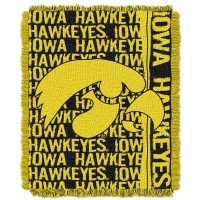 The Northwest Company Ncaa Iowa Hawkeyes Woven Jacquard Throw Blanket 48 X 60 Double Play