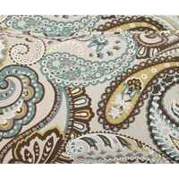 Pillow Perfect Paisley Indoor/Outdoor Accent Throw Pillow, Plush Fill, Weather, And Fade Resistant, Lumbar - 11.5