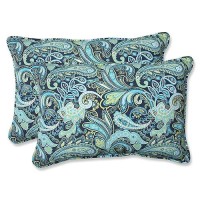 Pillow Perfect Paisley Indooroutdoor Accent Throw Pillow Plush Fill Weather And Fade Resistant Large Lumbar 165 X 245