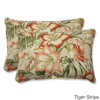 Pillow Perfect Tropic Floral Indooroutdoor Accent Throw Pillow Plush Fill Weather And Fade Resistant Large Lumbar 165