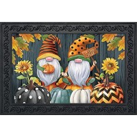 Briarwood Lane Fall Gnomes Humor Doormat Autumn Patterned Pumpkins Indoor Outdoor 30 X 18