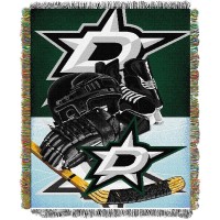 Nhl Dallas Stars Homefield Ice Advantage Woven Tapestry Throw Blanket 48 X 60