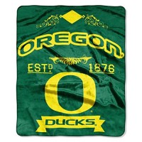 Northwest Ncaa Oregon Ducks Unisexadult Raschel Throw Blanket 50 X 60 Label