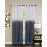 Achim Home Furnishings Espn84Bl12 Essense Grommet Window Curtain Panel 54 X 84 Blue