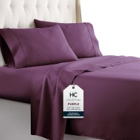 King Size Sheets Set 4 Pc Bed Sheets Pillowcases Set Machine Washable For Easy Care Soft Breathable All Season Microfib