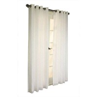 Rhapsody Lined Grommet Curtain Panel Window Dressing 54 x 95 in White