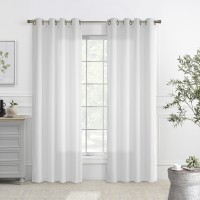 Rhapsody Grommet Curtain Panel Window Dressing 54 x 84 in White
