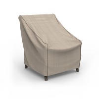 Budge P1A02Pm1 English Garden Patio Chair Cover Heavy Duty And Waterproof, Extra Small, Tan Tweed