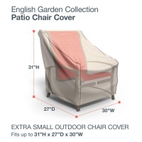 Budge P1A02Pm1 English Garden Patio Chair Cover Heavy Duty And Waterproof, Extra Small, Tan Tweed