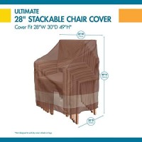 Duck Covers Ultimate Waterproof Stackable Patio Chair Cover, 26 Inch