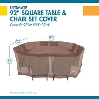 Duck Covers Ultimate Waterproof Square Patio Table & Chair Set Cover, 90 Inch