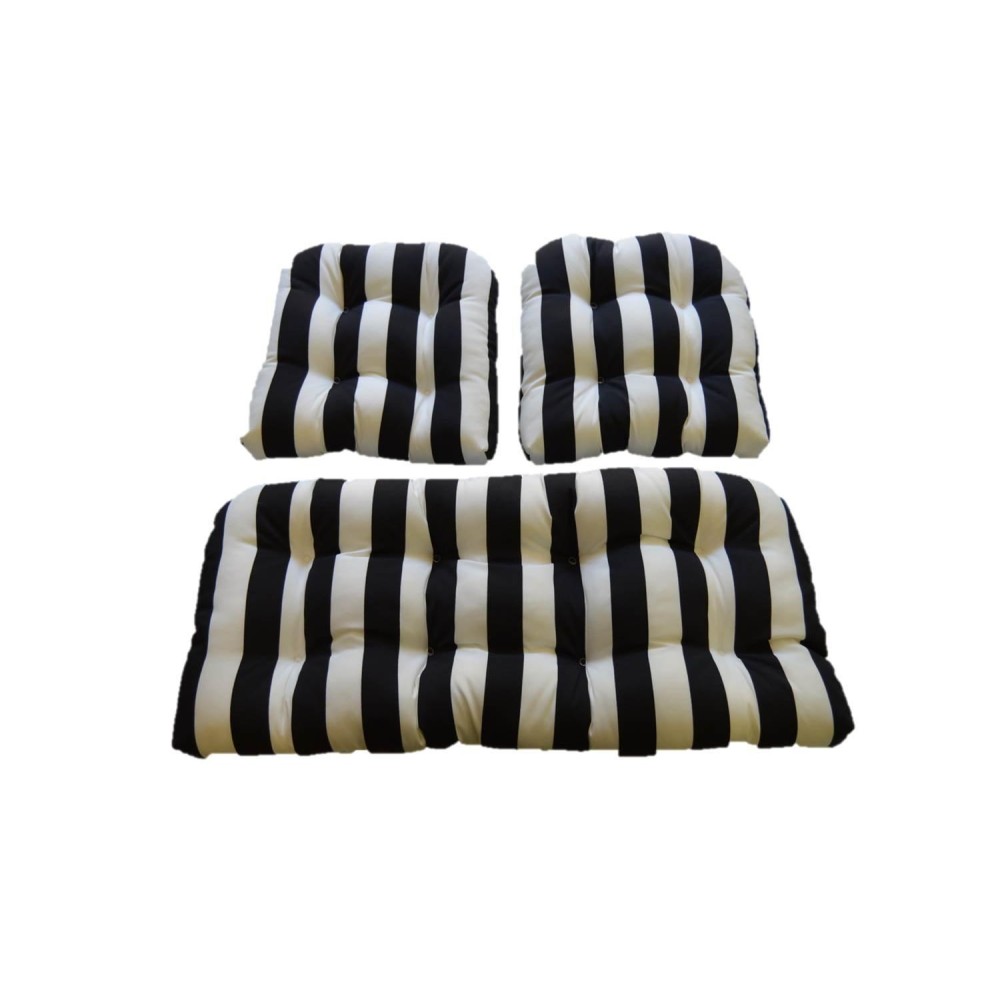Resort Spa Home Decor Cushions For Wicker Loveseat Settee & 2 Matching Chair Cushions;
