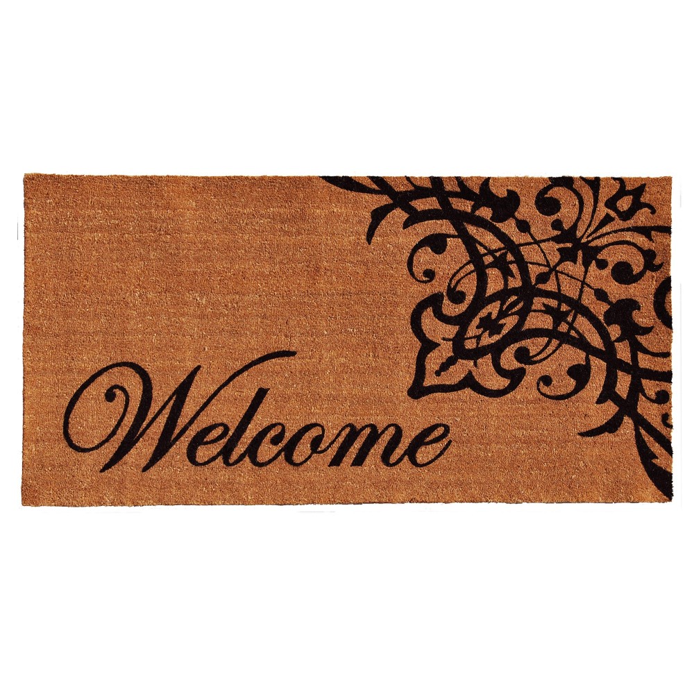 Calloway Mills 121353048 Scroll Welcome Doormat 30 X 48 Naturalblack