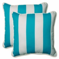 Pillow Perfect Stripe Indooroutdoor Accent Throw Pillow Plush Fill Weather And Fade Resistant Large Throw 185 X 185