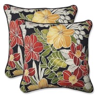 Pillow Perfect Tropic Floral Indooroutdoor Accent Throw Pillow Plush Fill Weather And Fade Resistant Large Throw 185 X